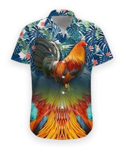 Gearhumans 3D Rooster Hawaii Shirt hawaii Short Sleeve Shirt S