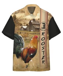 Gearhumans 3D Rooster Ranch Grass Custom Short Sleeve Shirts GW0806219 Hawai Shirt Short Sleeve Shirt S 