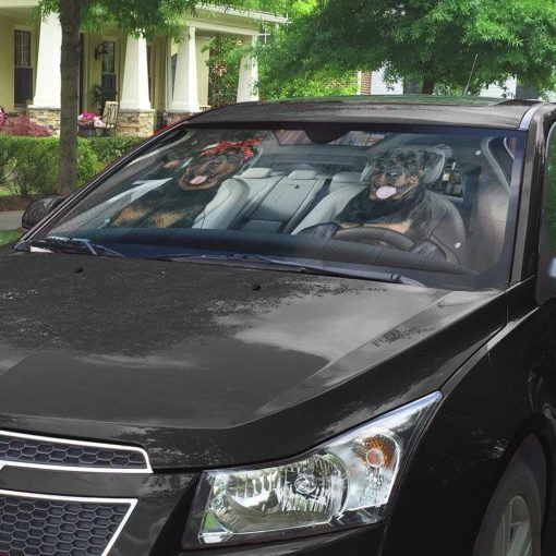 gearhumans 3D Rottweiler Custom Sunshade GS19065 Auto Sunshade