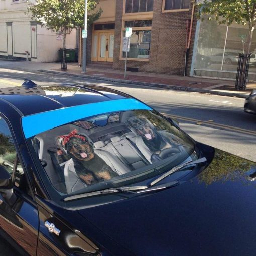 gearhumans 3D Rottweiler Custom Sunshade GS19065 Auto Sunshade