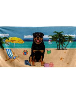 Gearhumans 3D Rottweiler Dog Custom Beach Towel GW120518 Towel Towel 60''x30'' 