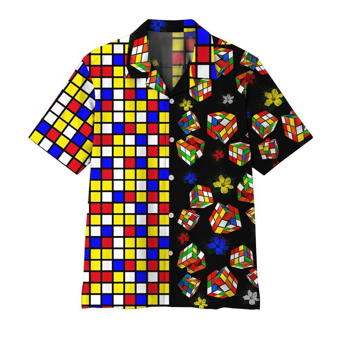Gearhumans 3D Rubik Hawaii shirt 1 Gearhumans 3D Rubik Hawaii shirt ZZ2904212 Hawai Shirt Short Sleeve Shirt S