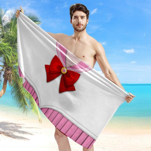 Gearhumans 3D Sailor Chibi Moon Beach Towel ZC2304211 Towel