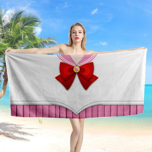 Gearhumans 3D Sailor Chibi Moon Beach Towel ZC2304211 Towel