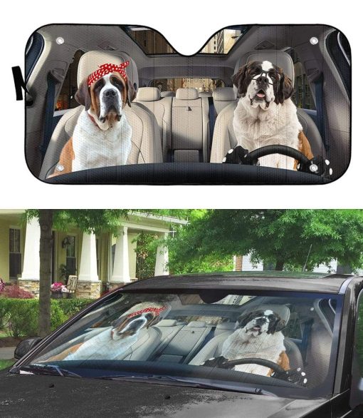 gearhumans 3D Saint Bernard Custom Sunshade GS19061 Auto Sunshade