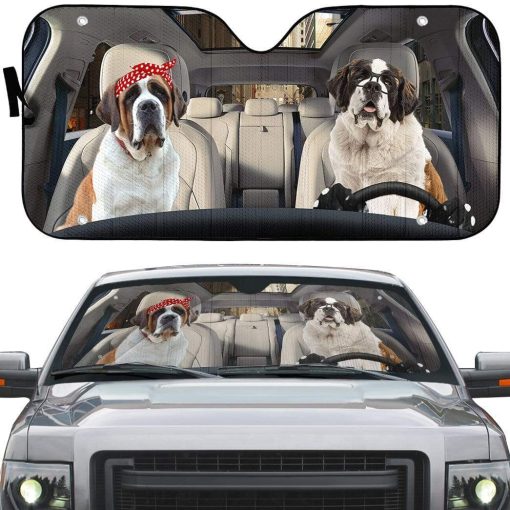 gearhumans 3D Saint Bernard Custom Sunshade GS19061 Auto Sunshade