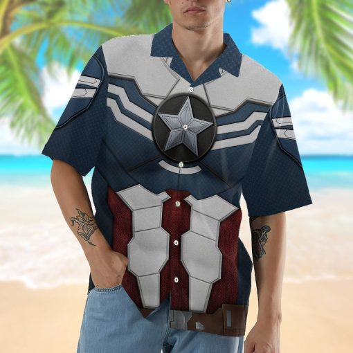Gearhumans 3D Sam Wilson Captain America Custom Hawaii Shirt ZZ2604211 Hawai Shirt
