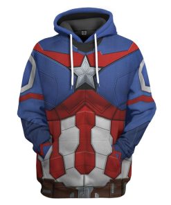 Gearhumans 3D Sam Wilson Captain American 2 Custom Tshirt Hoodie Apparel GJ2604211 3D Apparel Hoodie S 