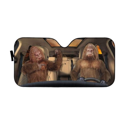 gearhumans 3D sasquatch Custom Car Auto Sunshade GS23074 Auto Sunshade 57''x27.5''