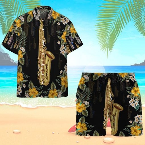 Gearhumans 3D Saxophone Hawaii Shirt ZG-HW20082005 Hawai Shirt