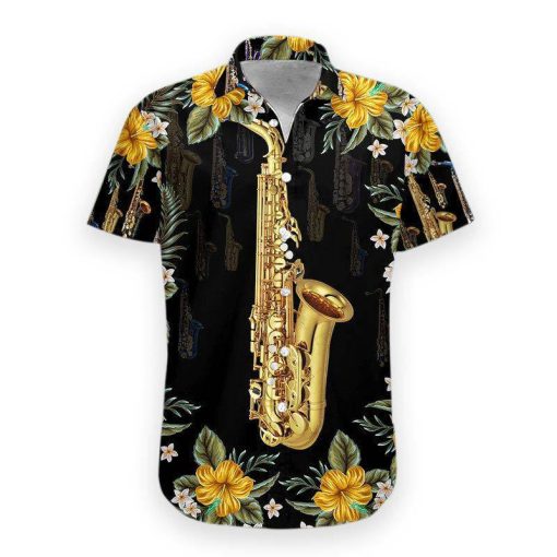 Gearhumans 3D Saxophone Hawaii Shirt ZG-HW20082005 Short Sleeve Shirt Hawaii Shirt / S