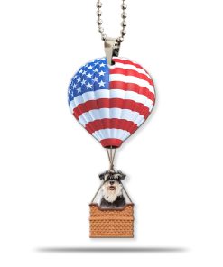 Gearhumans 3D Schnauzer Dog In Hot Air Balloon Custom Car Hanging GW2705217 Car Hanging Car Hanging/1 Pack 