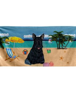 Gearhumans 3D Scottish Terrier Dog Custom Beach Towel GW12052136 Towel Towel 60''x30'' 