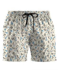 Gearhumans 3D Scrabble Game Custom Beach Shorts Swim Trunks GS11052121 Men Shorts Men Shorts S 