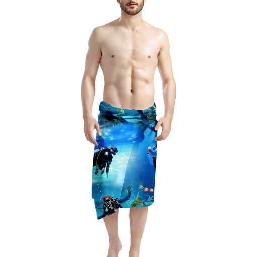 Gearhumans 3D Scuba Diving Beach Towel ZK1905214 Towel