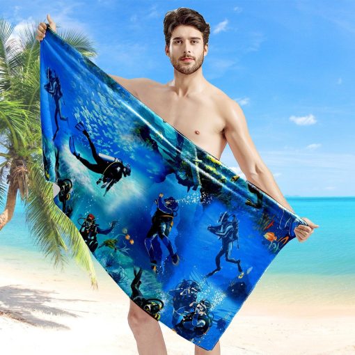 Gearhumans 3D Scuba Diving Beach Towel ZK1905214 Towel