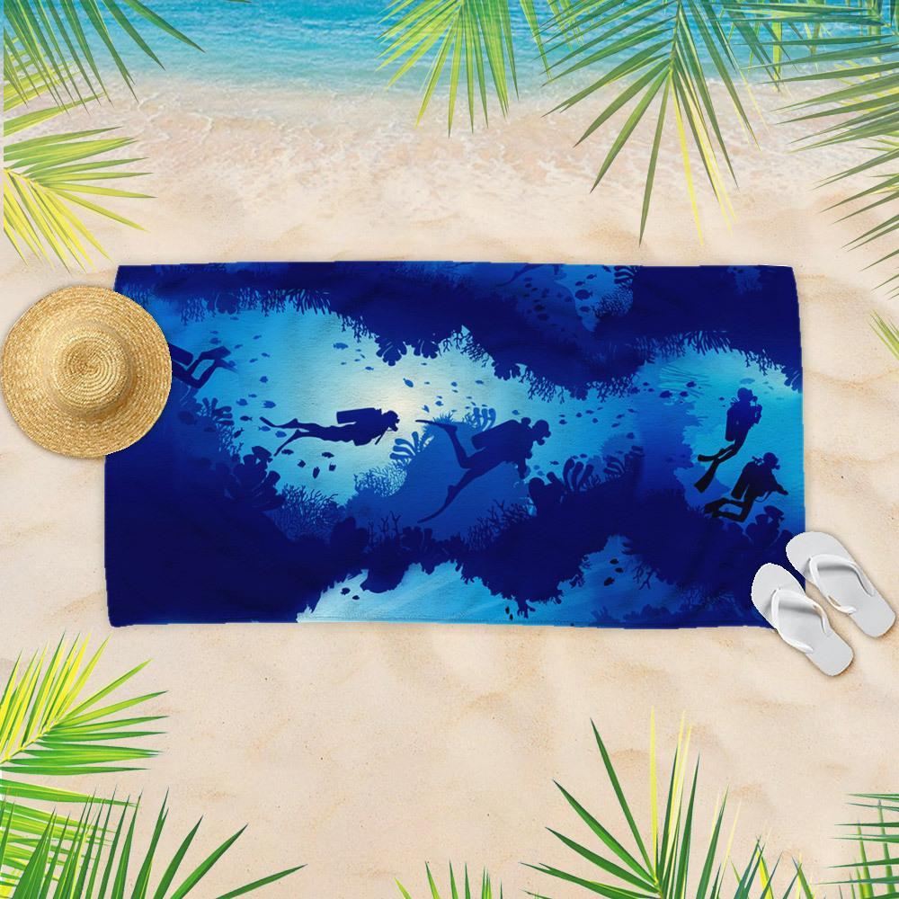 Gearhumans 3D Scuba Diving Beach Towel 6 Gearhumans 3D Scuba Diving Beach Towel ZZ2105212 Towel