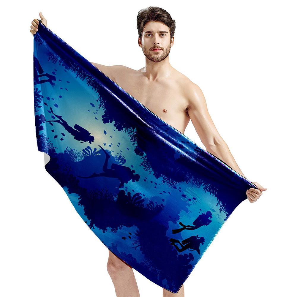 Gearhumans 3D Scuba Diving Beach Towel 5 Gearhumans 3D Scuba Diving Beach Towel ZZ2105212 Towel