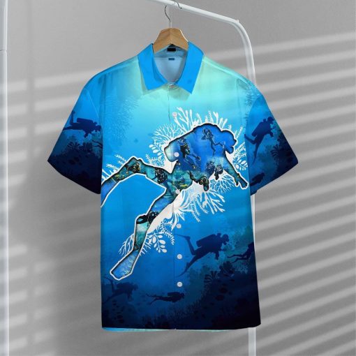 Gearhumans 3D Scuba Diving Hawaii Shirt ZZ2105214 Hawai Shirt