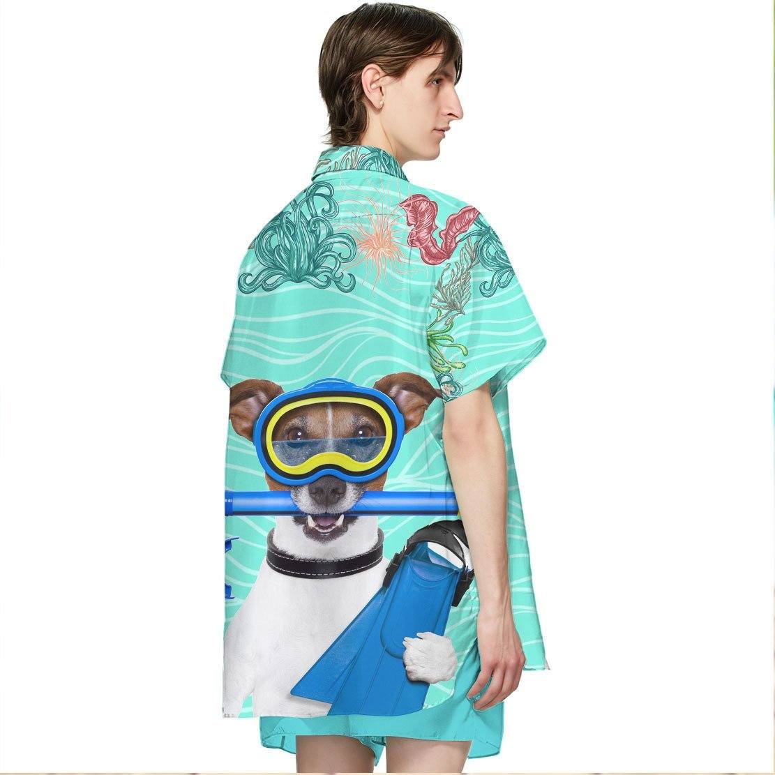 Gearhumans 3D Scuba Diving Jack Russell Terrier Dog Hawaii Shirt 4 Gearhumans 3D Scuba Diving Jack Russell Terrier Dog Hawaii Shirt ZK1905216 Hawai Shirt