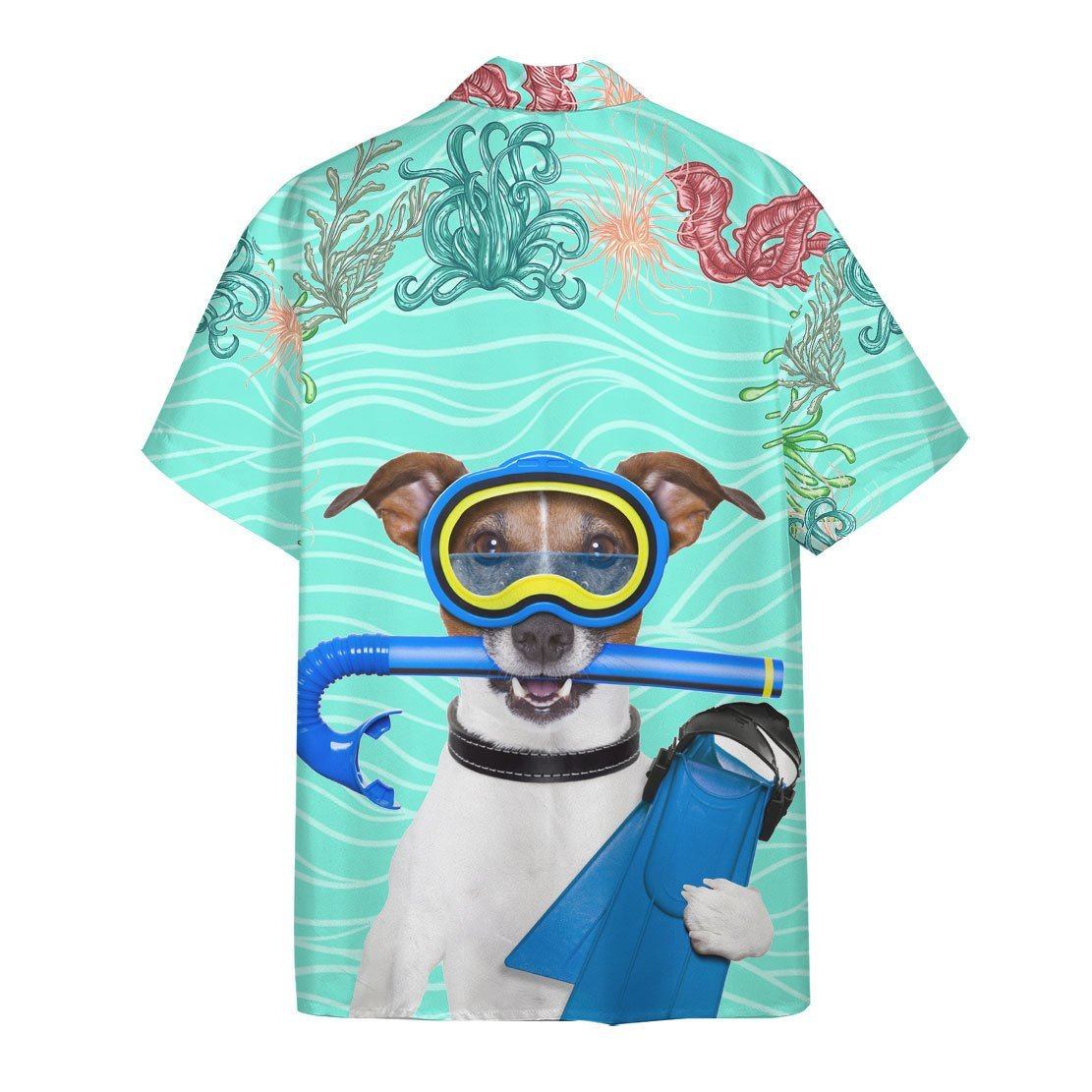 Gearhumans 3D Scuba Diving Jack Russell Terrier Dog Hawaii Shirt 2 Gearhumans 3D Scuba Diving Jack Russell Terrier Dog Hawaii Shirt ZK1905216 Hawai Shirt