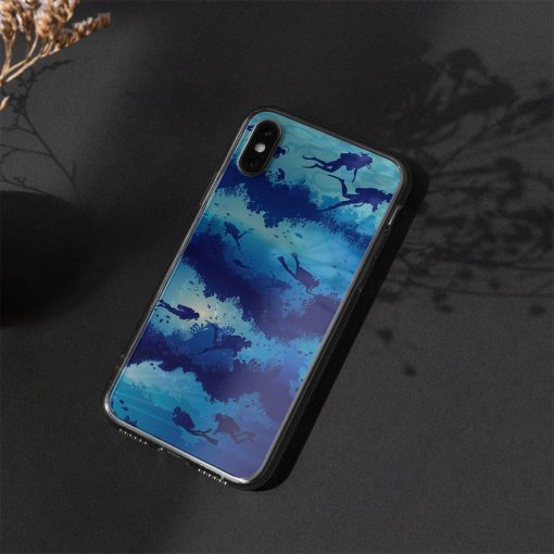 Gearhumans 3D Scuba Diving Phone Case ZZ2105213 Glass Phone Case