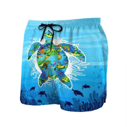 Gearhumans 3D Sea Turtle Beach Short ZZ1905217 Men Shorts