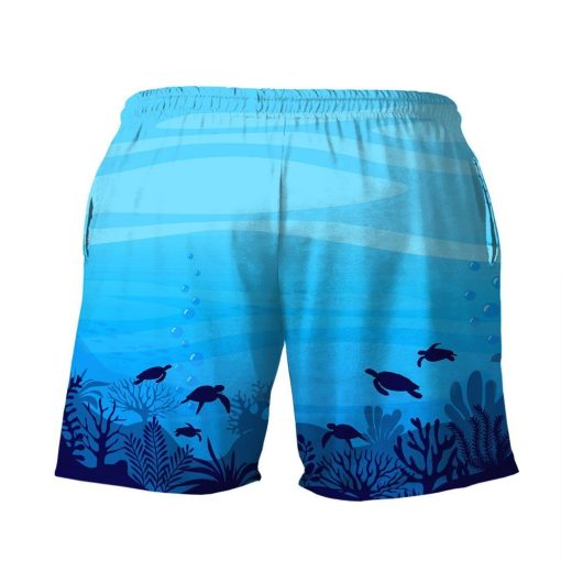 Gearhumans 3D Sea Turtle Beach Short ZZ1905217 Men Shorts