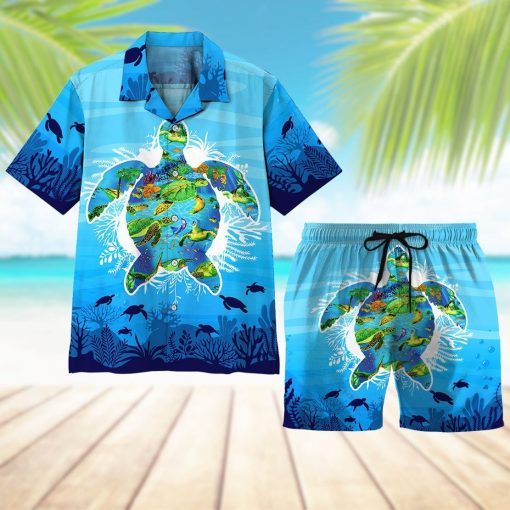 Gearhumans 3D Sea Turtle Beach Short ZZ1905217 Men Shorts