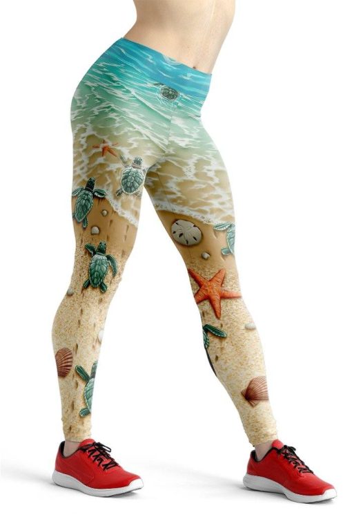 Gearhumans 3D Sea Turtle Custom Legging GW28062110 Leggings Leggings S