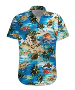 Gearhumans 3D Sea Turtle Hawaii Shirt hawaii Short Sleeve Shirt S