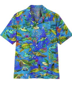 Gearhumans 3D Sea Turtle Hawaii Shirt ZZ1905211 Hawai Shirt Short Sleeve Shirt S 