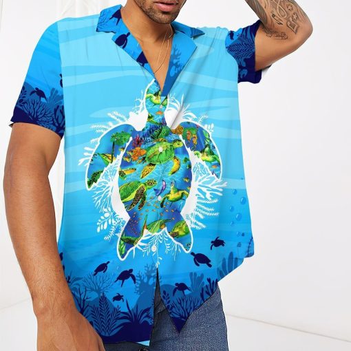 Gearhumans 3D Sea Turtle Hawaii Shirt ZZ1905216 Hawai Shirt