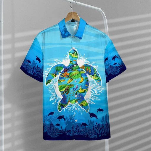 Gearhumans 3D Sea Turtle Hawaii Shirt ZZ1905216 Hawai Shirt