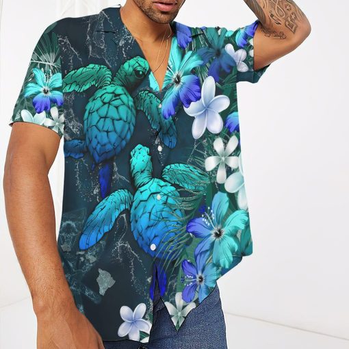 Gearhumans 3D Sea Turtle Tropical Hibiscus And Plumeria Blue Hawaii Shirt 9 Gearhumans 3D Sea Turtle Tropical Hibiscus And Plumeria Blue Hawaii Shirt ZZ02045 Hawai Shirt