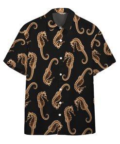 Gearhumans 3D Seahorse X Ray Custom Short Sleeve Shirt GO05052114 Hawai Shirt Short Sleeve Shirt S 