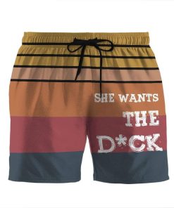 Gearhumans 3D she wants the Dick Beach Shorts Swim Trunks GV03078 Men Shorts Men Shorts S
