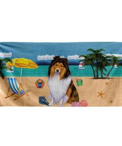 Gearhumans 3D Shetland Sheepdog Custom Beach Towel GW120521 Towel Towel 60''x30'' 