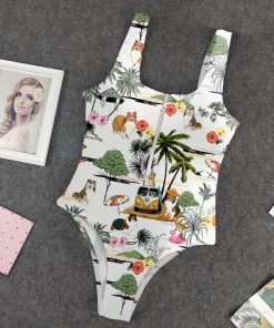 Gearhumans 3D Shetland Sheepdog Custom One Piece Swimsuit GW1805215 One-piece Swimsuit One-piece Swimsuit S
