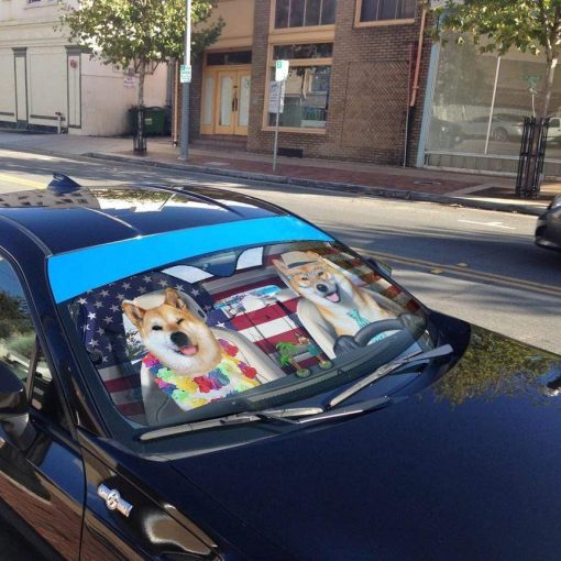 gearhumans 3D Shiba Cute Auto Sunshade GL26063 Auto Sunshade