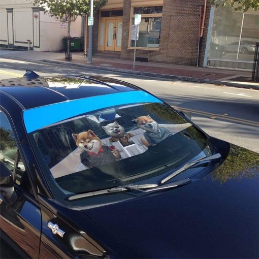 gearhumans 3D Shiba Cute Car Auto Sunshade GL26064 Auto Sunshade