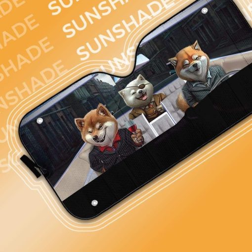gearhumans 3D Shiba Cute Car Auto Sunshade GL26064 Auto Sunshade