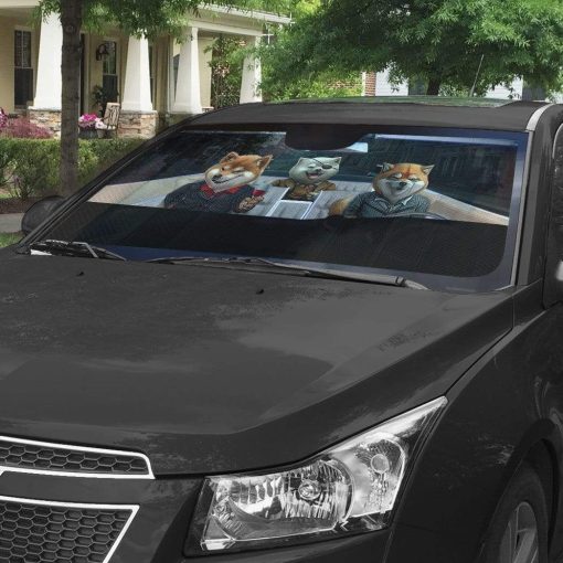 gearhumans 3D Shiba Cute Car Auto Sunshade GL26064 Auto Sunshade