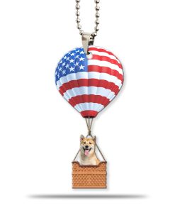 Gearhumans 3D Shiba Dog In Hot Air Balloon Custom Car Hanging GW2605219 Car Hanging Car Hanging/1 Pack 