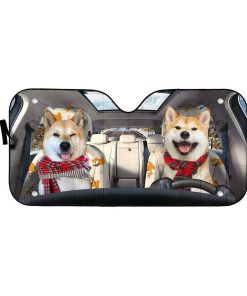 gearhumans 3D Shiba Pinic Time Auto Sunshade GL25066 Auto Sunshade 57''x27.5'' 