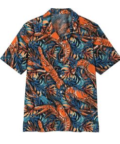Gearhumans 3D Shrimp Hawaii Shirt ZK14043 Hawai Shirt Short Sleeve Shirt S