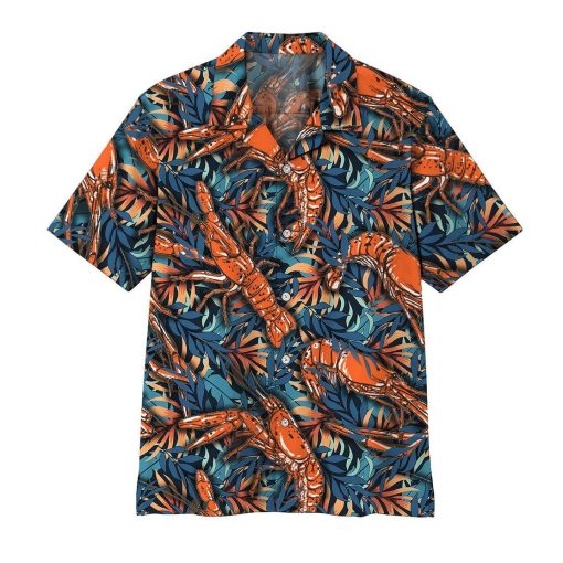 Gearhumans 3D Shrimp Hawaii Shirt ZK14043 Hawai Shirt Short Sleeve Shirt S