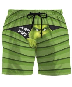 Gearhumans 3D Six Feet People Grinch Custom Beach Shorts Swim Trunk GV04088 Men Shorts Men Shorts S