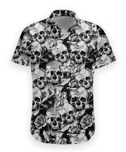 Gearhumans 3D Skull Hawaii Shirt hawaii Short Sleeve Shirt S