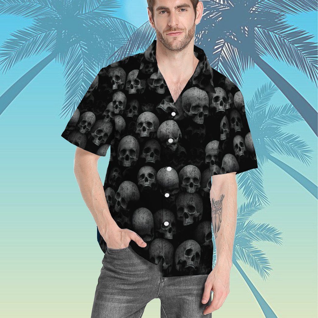 Gearhumans 3D Skull Hawaii Shirt 6 Gearhumans 3D Skull Hawaii Shirt ZB160315 Hawai Shirt